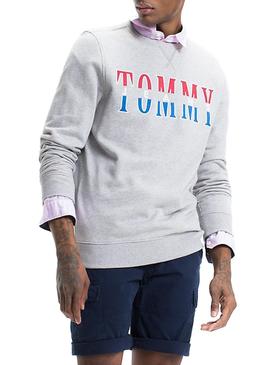 Sudadera Tommy Jeans Essential Graphic Gris