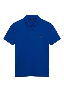 Polo Napapijri Elbas Azul Para Hombre