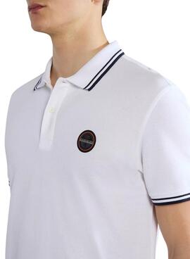 Polo Napapijri E-Macas Blanco Para Hombre