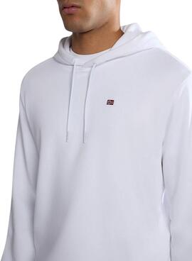 Sudadera Napapijri Balis Sum Blanco Para Hombre