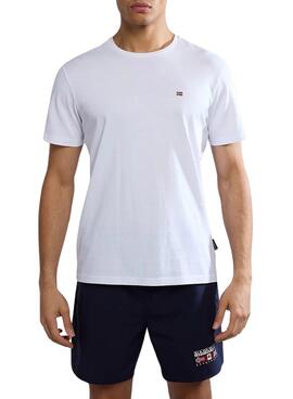 Camiseta Napapijri Salis Blanco Para Hombre