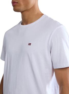 Camiseta Napapijri Salis Blanco Para Hombre