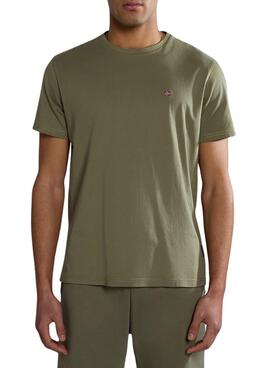 Camiseta Napapijri Salis Verde Para Hombre