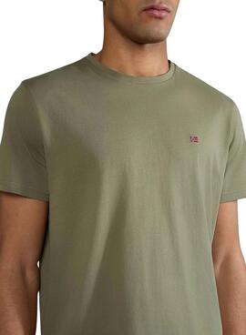 Camiseta Napapijri Salis Verde Para Hombre