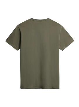 Camiseta Napapijri Salis Verde Para Hombre