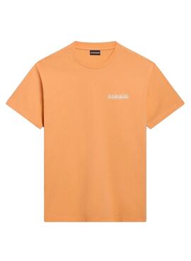 Camiseta Napapijri Faber Naranja Para Mujer