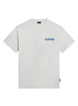 Camiseta Napapijri Boyd Blanco Para Hombre Y Mujer