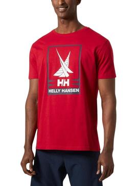 Camiseta Helly Hansen Shoreline Rojo Para Hombre