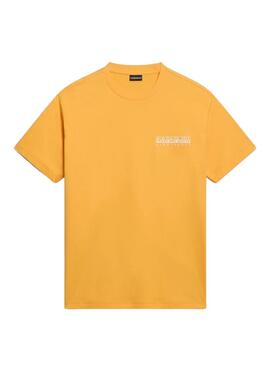 Camiseta Napapijri Boyd Amarillo Para Hombre Y Mujer