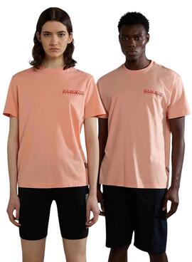 Camiseta Napapijri Gouin Rosa Para Hombre Y Mujer