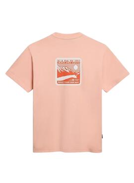 Camiseta Napapijri Gouin Rosa Para Hombre Y Mujer