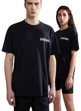 Camiseta Napapijri Kotcho Negro Para Hombre Y Mujer