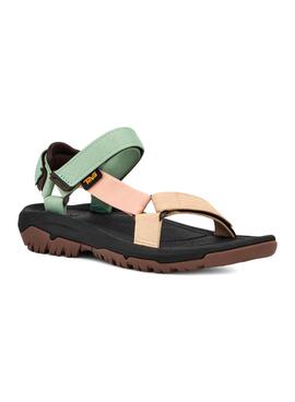 Sandalias Teva Huracán XLT2 Verde Y Beige Para Mujer