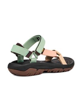 Sandalias Teva Huracán XLT2 Verde Y Beige Para Mujer