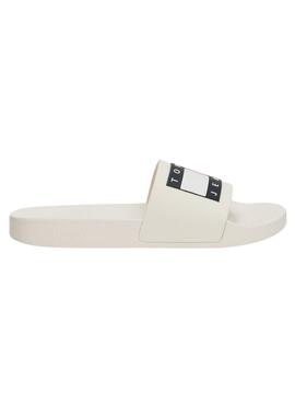 Chanclas Tommy Jeans Patch Blanco para Hombre 