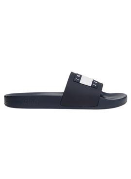 Sandalias Tommy Jeans Pool Slide Marino Para Hombre