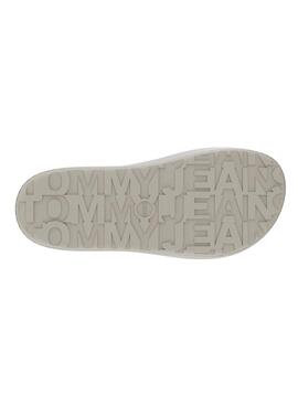 Chanclas Tommy Jeans Chunky Flatform Beige Para Mujer