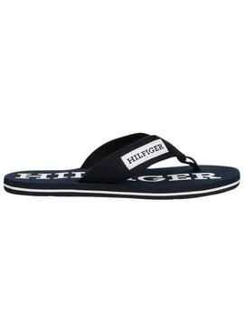 Chanclas Tommy Hilfiger Beach Sandal Marino Para Hombre