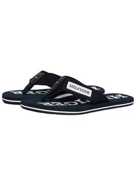 Chanclas Tommy Hilfiger Beach Sandal Marino Para Hombre