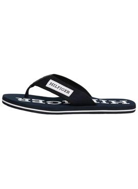 Chanclas Tommy Hilfiger Beach Sandal Marino Para Hombre