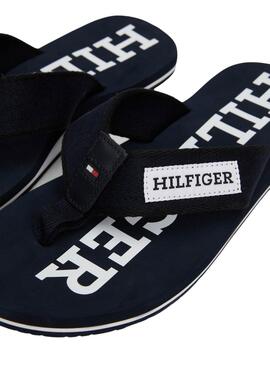 Chanclas Tommy Hilfiger Beach Sandal Marino Para Hombre