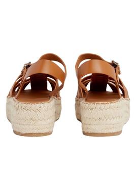 Sandalias Tommy Hilfiger Authentic Marrón Para Mujer