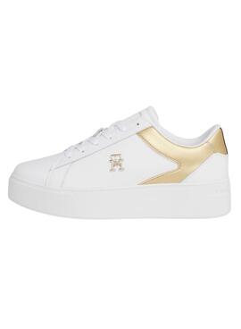 Sandalias Tommy Hilfiger Platform Blanco Para Mujer