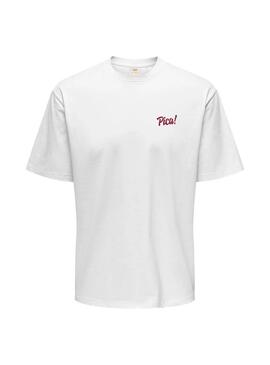 Camiseta Klout Pica Blanco Para Hombre y Mujer