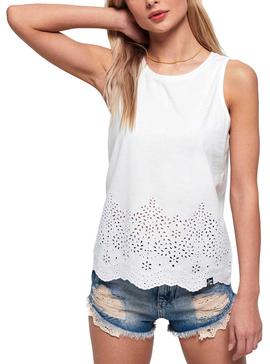 Camiseta Superdry Lara Blanco Mujer