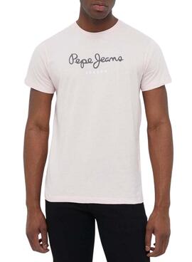 Camiseta Pepe Jeans Eggo Rosa para Hombre