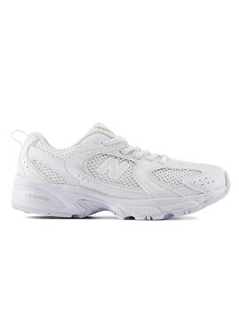Zapatillas New Balance 530 blancas cordones elásticos para niños