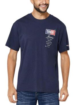 Camiseta Tommy Jeans Relaxed Marino para Hombre