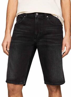 Bermuda Tommy Jeans Ronnie Negro Para Hombre