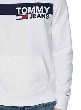 Sudadera Tommy Jeans Graphic Hoodie Blanco Hombre
