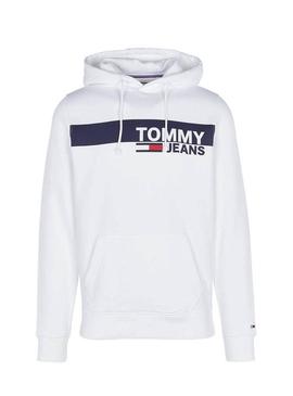Sudadera Tommy Jeans Graphic Hoodie Blanco Hombre