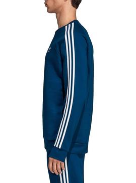 Sudadera Adidas 3Stripes Crew Leyenda Azul Hombre