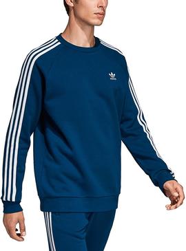 Sudadera Adidas 3Stripes Crew Leyenda Azul Hombre