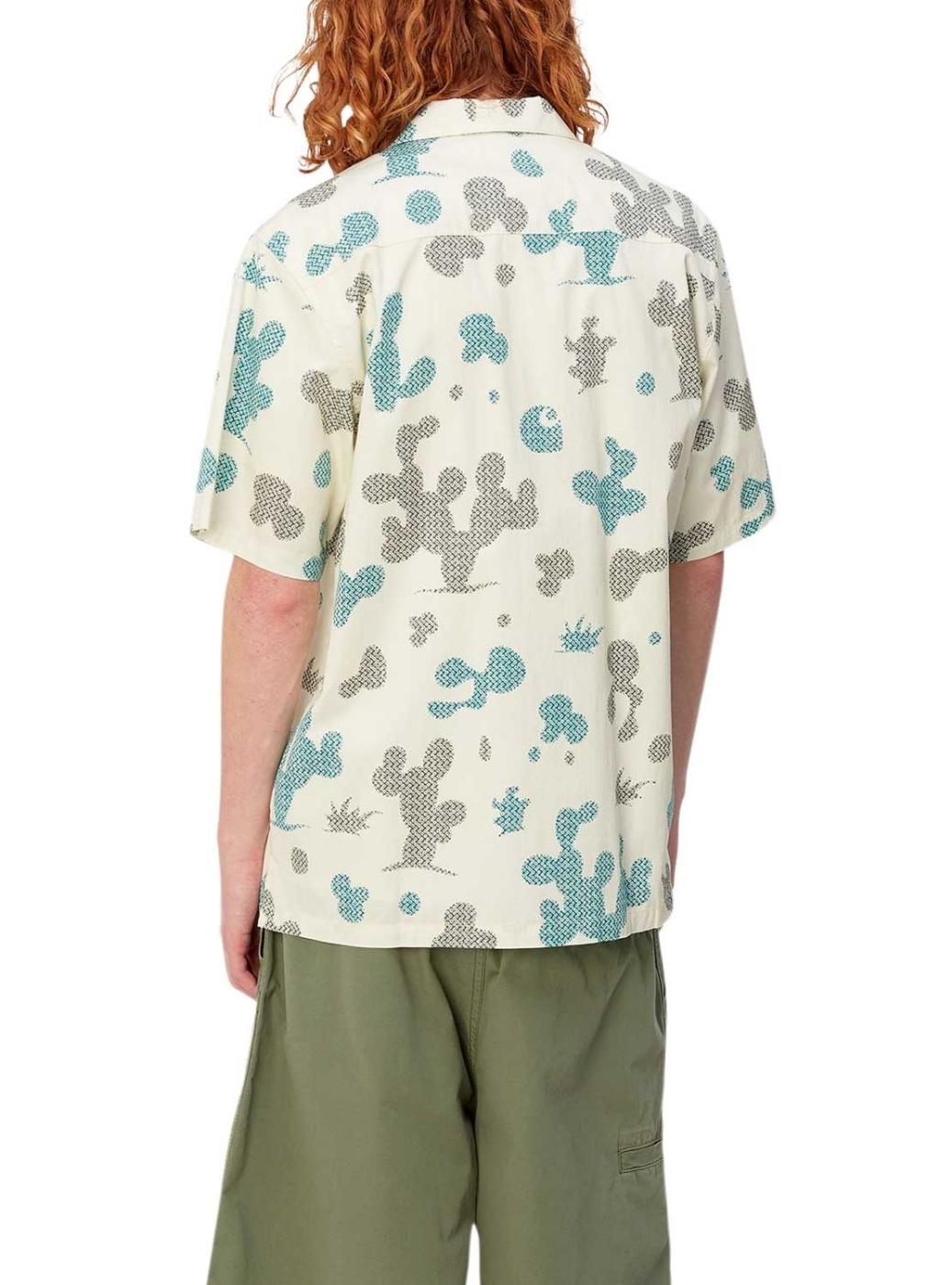 Camisa Carhartt Opus Beige y Verde Para Hombre