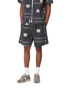 Bermudas Carhartt Heart Bandana Negro Para Hombre