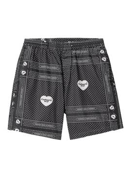 Bermudas Carhartt Heart Bandana Negro Para Hombre