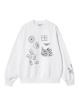 Sudadera Carhartt Isis Maria Lunch Blanco para mujer