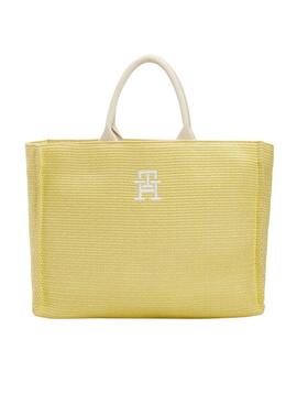 Bolso Tommy Hilfiger Beach Tote Amarillo Para Mujer