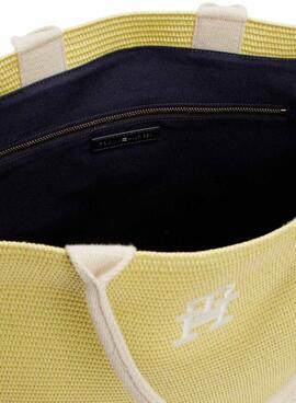 Bolso Tommy Hilfiger Beach Tote Amarillo Para Mujer