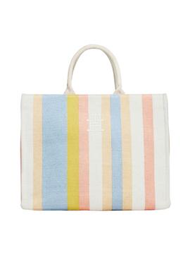 Bolso Pepe Hilfiger Beach Tote Stripes Multicolor Para Mujer