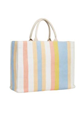 Bolso Pepe Hilfiger Beach Tote Stripes Multicolor Para Mujer