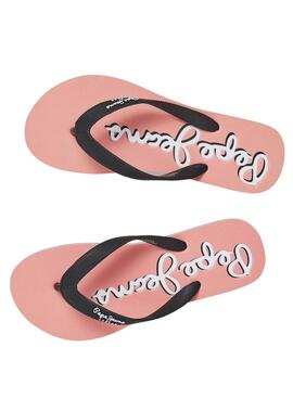 Chanclas Pepe Jeans Bay Beach Brand Rosa Para Mujer