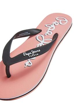 Chanclas Pepe Jeans Bay Beach Brand Rosa Para Mujer