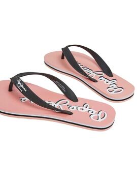 Chanclas Pepe Jeans Bay Beach Brand Rosa Para Mujer