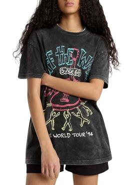 Camiseta Vans Guitar Solo Negro Para Mujer