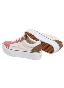 Zapatillas Vans Old Skool Plataforma Rosa Para Mujer